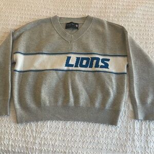 Abercrombie & Fitch V-Neck Sweater in Gray and Blue